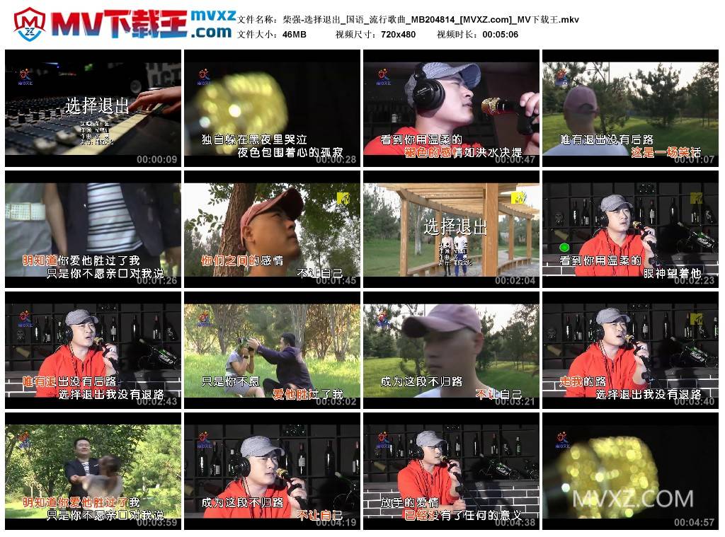 柴强-选择退出_国语_流行歌曲_MB204814